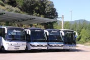 Flota de autobuses de alquiler