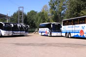 Flota de autobuses de alquiler