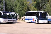 Flota de autobuses de alquiler