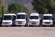 Flota de microbuses de alquiler